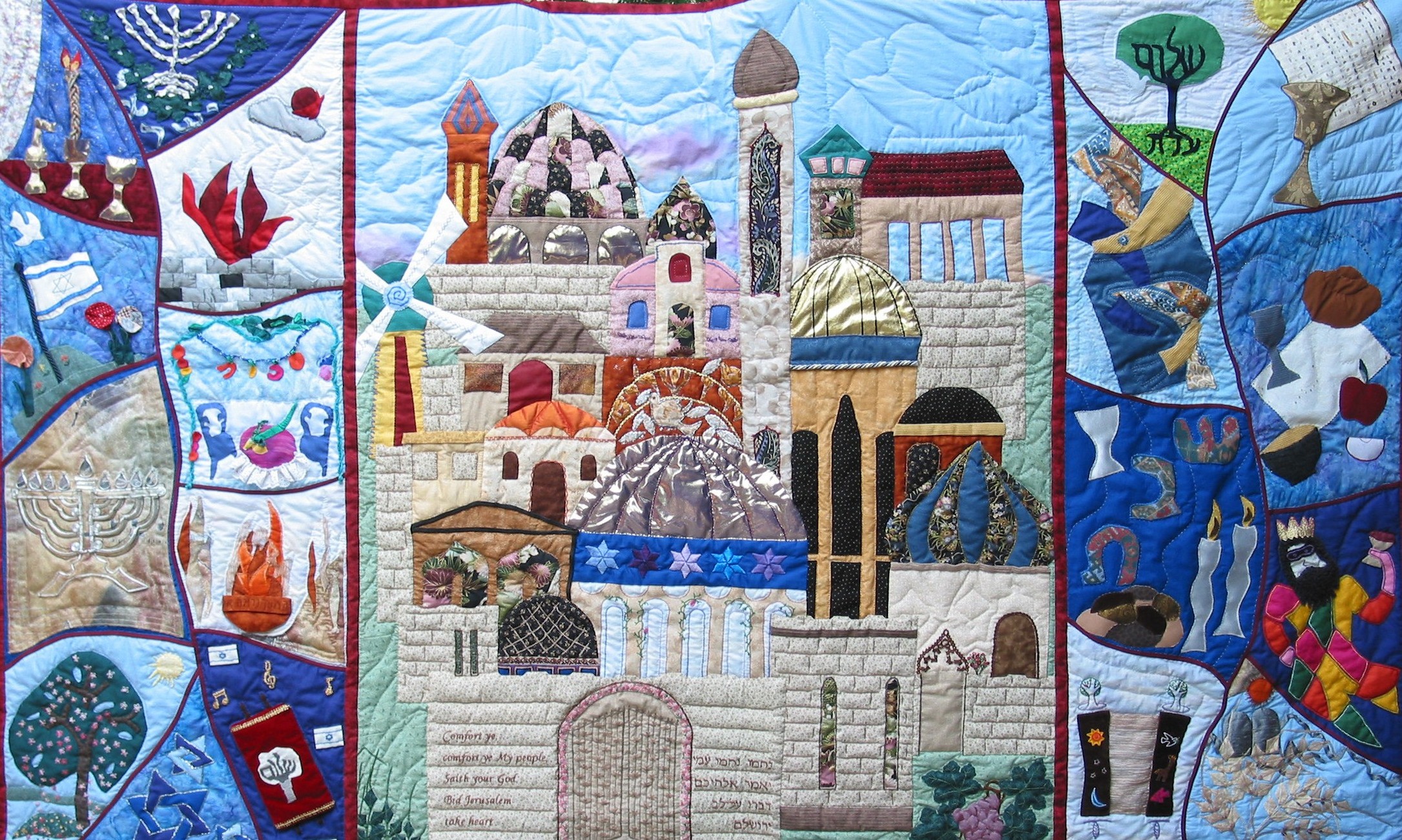 Jewish art quilt Jewish art, Art quilts, Judaica paintings